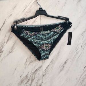 NEW Metallic Tribal Hipster Bikini Swim Suit Bottom SZ L